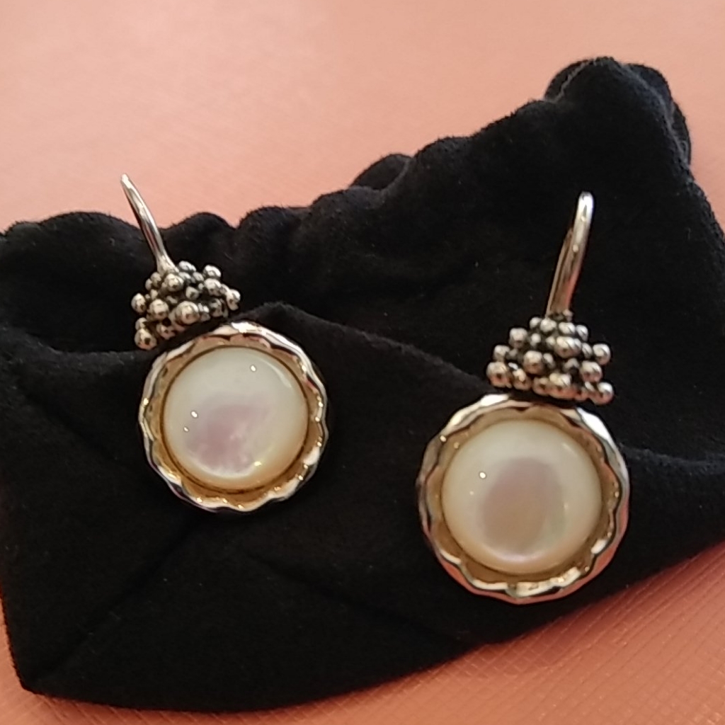 Michael Dawkins Mother Of Pearl Earrings
